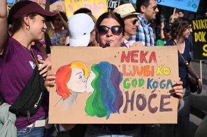 Povorka ponosa Povorka ponosa 2022., Sarajevo, Bosna i Hercegovina. LGBTIQ protest.