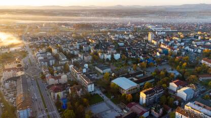 Centar grada,fotografija snimljena dronom