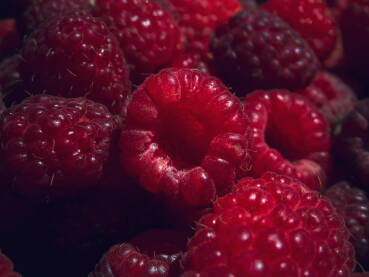 Zdrave maline makro fotografija