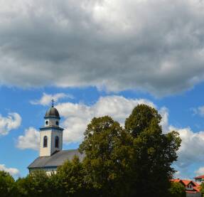Toranj pravoslavne crkve Toranj saborne crkve Svetih apostola Petra i Pavla, Bosanski Petrovac.