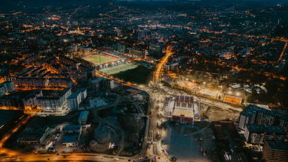 Banja Luka dron Borčev stadion i teniski teren
