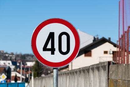 Ograničenje brzine, saobraćajni znak Ograničenje brzine 40 km/h