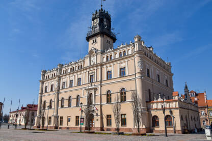 Jaroslav, Poljska Gradska vijećnica/uprava u gradu Jaroslav (Jaroslaw), Poljska.