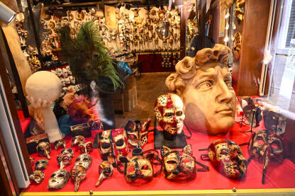Maske za karneval. Venecija, Italija.