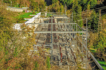 Razvodno postrojenje 110 kv Razvodno postrojenje 110 kv u Hidroelektrani Jablanica. Postrojenje za prenos električne energije.