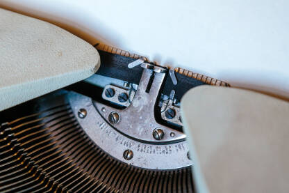 Detalji mašine za kucanje, sa slobodnim prostorom za tekst