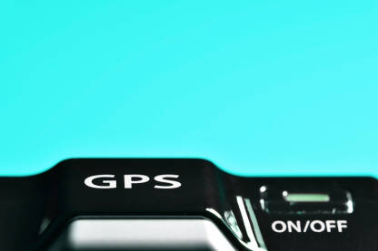 GPS uređaj GPS uređaj na plavoj pozadini