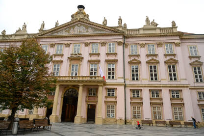 Bratislava, Slovačka. Sjedište gradonačelnika Bratislave. Bratislava, Slovačka. Zgrade u centru grada. Primate's Palace u starom gradu. Sjedište gradonačelnika Bratislave.
