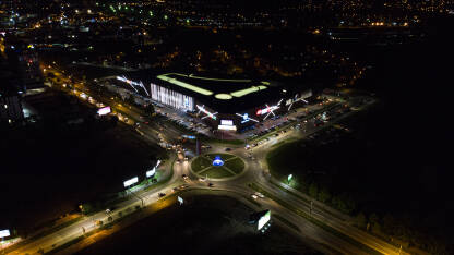 Trzni centar Delta Banja Luka Trzni centar Delta, pogled iz vazduha noću.