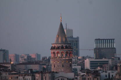 Galata toranj u Istanbulu Pogled na Galata toranj u Istanbulu