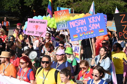 Povorka ponosa Povorka ponosa 2022., Sarajevo, Bosna i Hercegovina. LGBTIQ protest.
