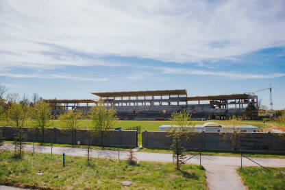 Gradski stadion Brčko Gradski stadion Brčko u izgradnji, dom fudbalskog kluba Jedinstvo