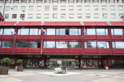 Blokada univerziteta i fakulteta u Srbiji kao protest protiv vlasti. Beograd, Srbija, januar 2025.: Blokada univerziteta i fakulteta u Srbiji kao protest protiv vlasti. Studentski protesti.