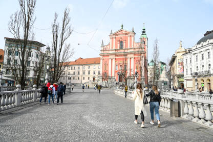 Ljubljana, Slovenija: Zgrade u centru grada.