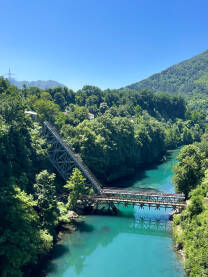 Srušeni most u Jablanici, na Neretvi Srušeni most u Jablanici