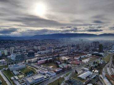 Panorama grada Sarajeva Sarajevo iz pticije perspektive