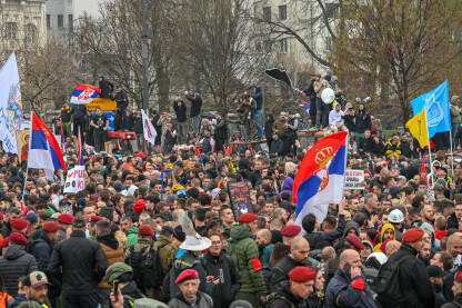Studenti i građani traže pravdu za poginule tokom pada nadstrešnice u Novom Sadu. Veliki studentski protest 15. mart 2025. godine.