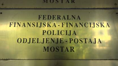 Federalna Financijska Policija Tabla Federalne Financijske policije u Mostaru