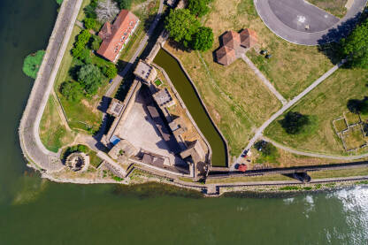 Smederevska tvrđava, Smederevo, Srbija Smederevska tvrđava snimljena dronom, Smederevo, Srbija
