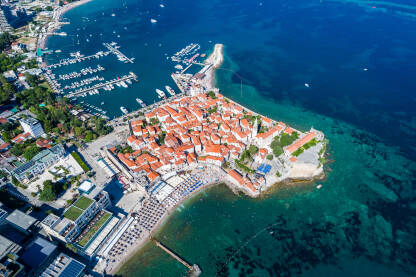 Budva, Crna Gora Budva, Crna Gora, snimak iz drona, Montenegro