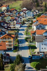 Panorama mjesta Turbe kod Travnika. Pogled sa minareta.