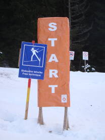 Start Start na stazi za skijaško trčanje.