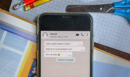 Zlostavljanje djece putem telefona i društvenih mreža. Vršnjačko nasilje u školi.