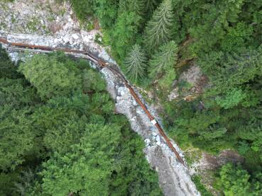 Devastacija nakon bujičnih poplava 04.10.2024. na kamenolomu Radava, na rijeci Željeznici u općini Kreševo.