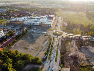Trzni centar Delta Banja Luka Pogled na trzni centar Delta iz vazduha.