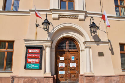 Jaroslav, Poljska Gradska vijećnica/uprava u gradu Jaroslav (Jaroslaw), Poljska.