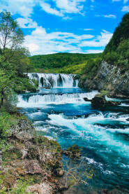 Štrbački buk Vodopad Štrbački buk na rijeci Uni. Nacionalni park Una, Bihać. Bosna i Hercegovina.