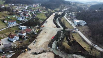 Radovi na koridoru 5C općina Tešanj Radovi iz zraka korida 5C.