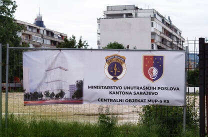 Centralni objekat MUP-a KS Gradilište budućeg centrarlnog objekta ministarstva unutrašnjih poslova u Sarajevu.