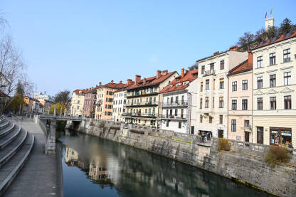Ljubljana, Slovenija: Zgrade u centru grada.