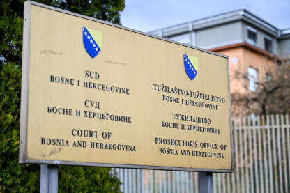 Tužilaštvo Bosne i Hercegovine Tužilaštvo Bosne i Hercegovine. Tabla sa oznakom Tužilaštva BiH.