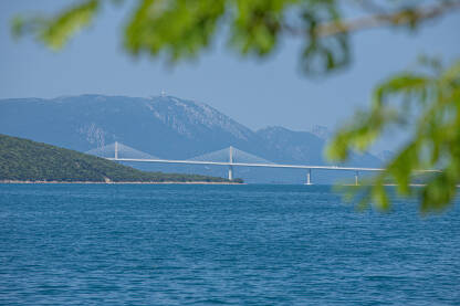 Pelješki most Pelješki most, snimljen iz Neuma