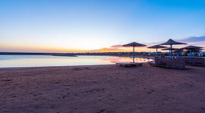 Hurgada jutro na plaži u Hurgadi