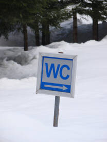 Znak za toalet Znak za javni WC u parku.