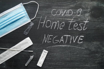 Kućni test za Korona virus Kućni korona test sa negativnim rezultatom.