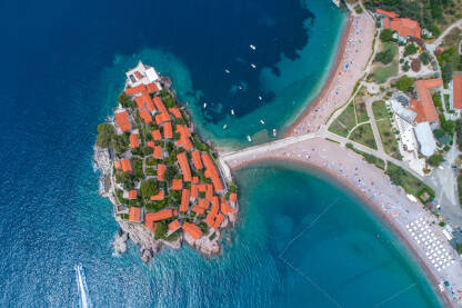 Sveti Stefan, Crna Gora Poluostrvo Sveti Stefan, luksuzna destinacija. Crna Gora. Montenegro