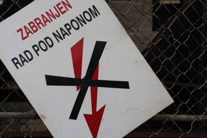 Visoki napon Visoki napon zabrana pristupa