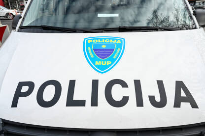 Policijsko vozilo Policija. Vozilo MUP Hercegovačko-neretvanskog kantona.
