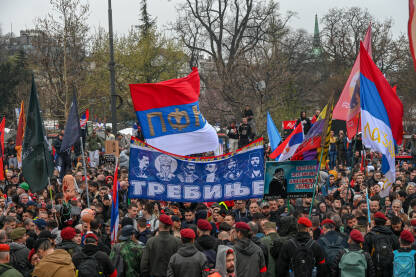 Studenti i građani traže pravdu za poginule tokom pada nadstrešnice u Novom Sadu. Veliki studentski protest 15. mart 2025. godine.