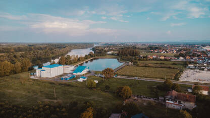 Fabrika vode Brčko Dron snimak fabrike vode u Brčkom