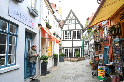Bremen, Njemačka: Zgrade u starom gradu. Bremen, Njemačka: Zgrade u starom gradu.