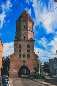 Jakobertor - Augsburg, Njemačka Stari toranj "Jakobertor" u Augsburgu, Njemačka