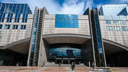 Zgrada Evropskog parlamenta Brisel, Belgija: Zgrada Evropskog parlamenta. Institucije Evropske unije. EU Parlament.