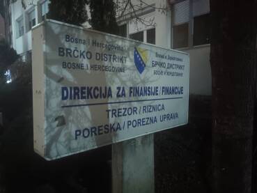 Tabla Direkcije za financije, trezora i poreske uprave u Brčko distriktu