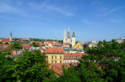Zagreb, glavni grad Hrvatske, panorama. Zagreb, glavni grad Hrvatske, panorama. Zagreb je glavni i najveći grad Hrvatske.