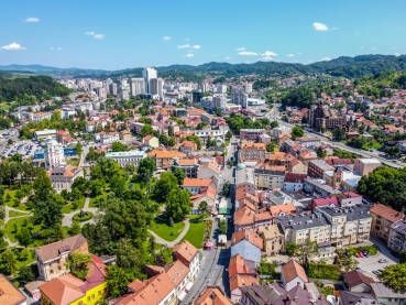 Tuzla, BiH, panorama grada.